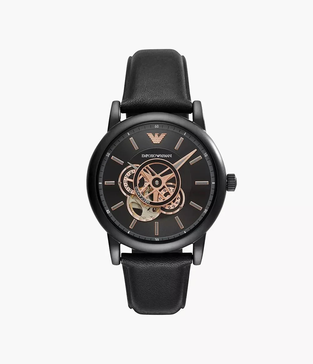 Emporio Armani Ar60012 Mens Meccanico Watch Leather
