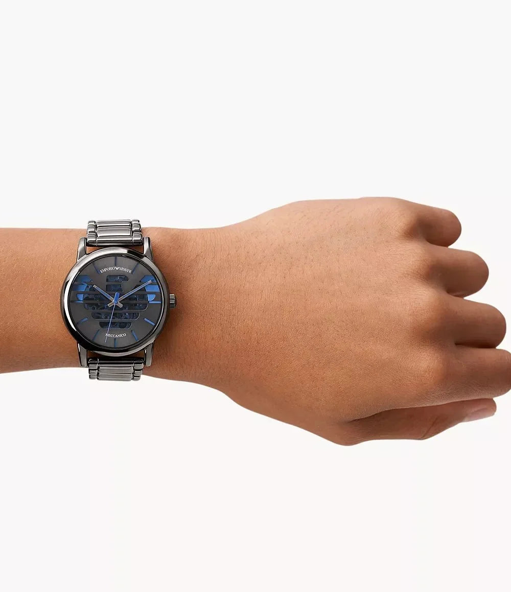 Emporio Armani Ar60029 Mens Meccanico Watch Stainless Steel
