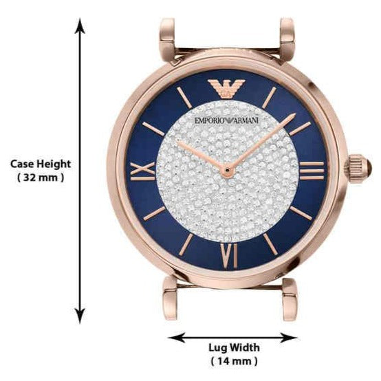 Emporio Armani Gianni T Bar Quartz Crystals Black Dial Gold Steel Strap Watch For Women Ar11423 Stainless Steel