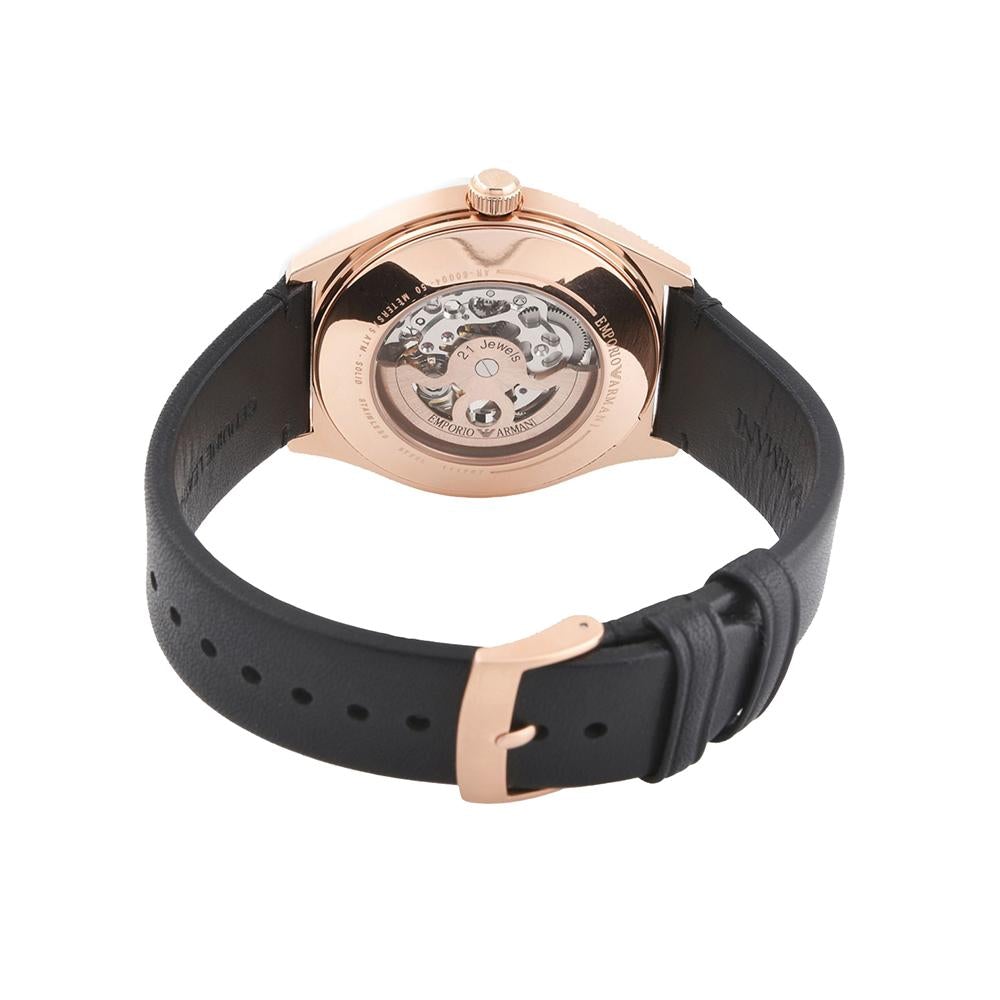 Emporio Armani Ar60004 Men S Rose Gold Watch Leather