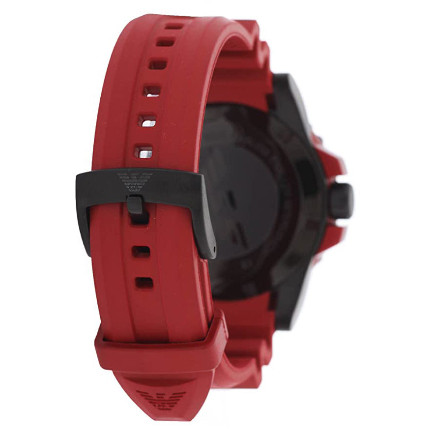 Emporio Armani Ar6101 Men S Sportivo Red Watch Black Dial