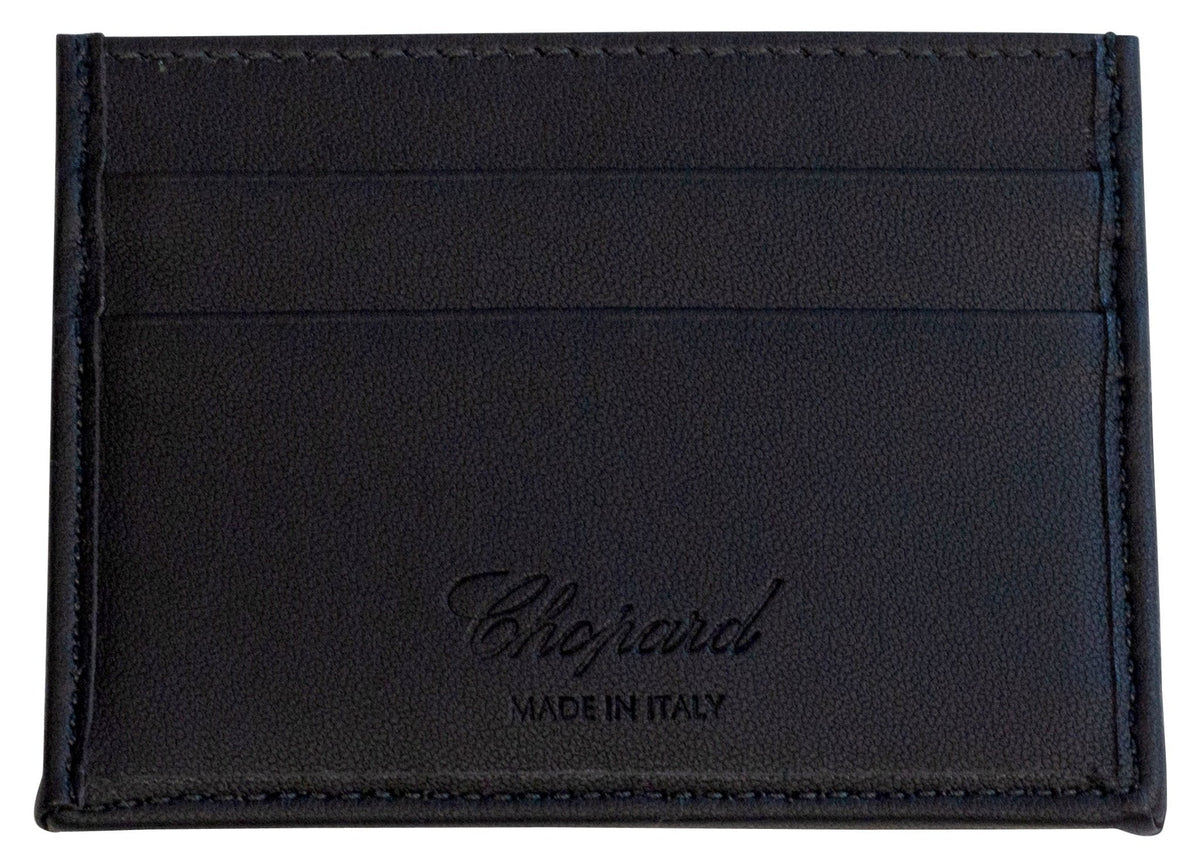 Chopard Classic Black Leather/Denim Unisex Card Holder 95015-0527