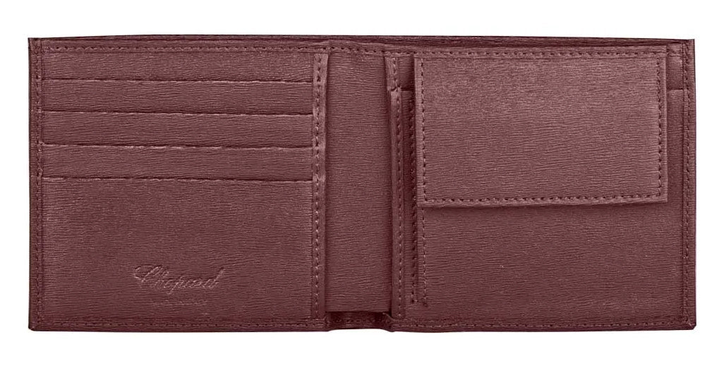 Chopard Classic Burgundy Leather Unisex Coins Wallet 95012-0352