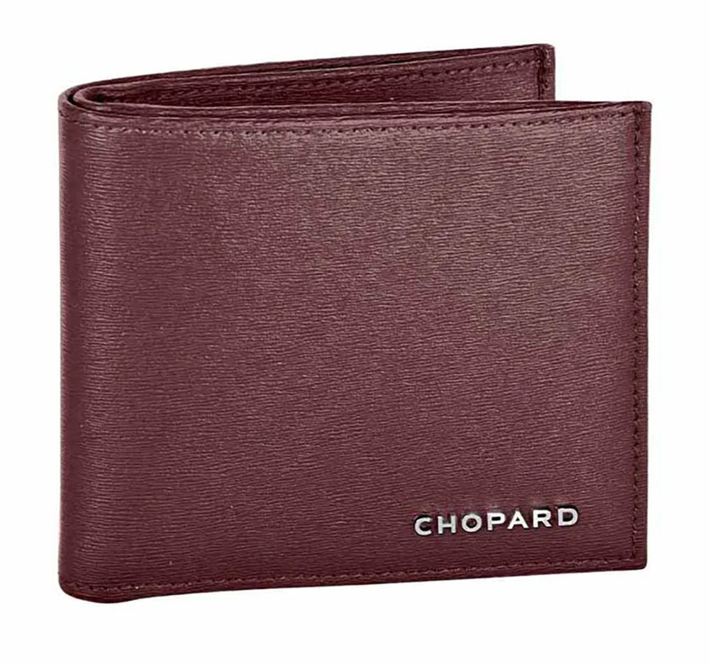 Chopard Classic Burgundy Leather Unisex Coins Wallet 95012-0352