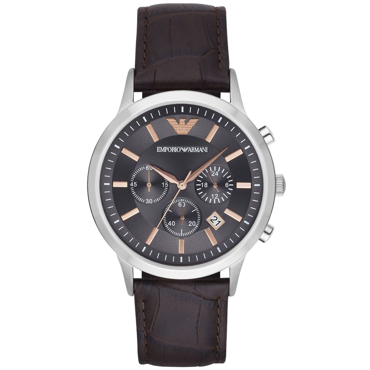 Emporio Armani Ar2513 Men S Renato Chronograph Grey Watch PVD