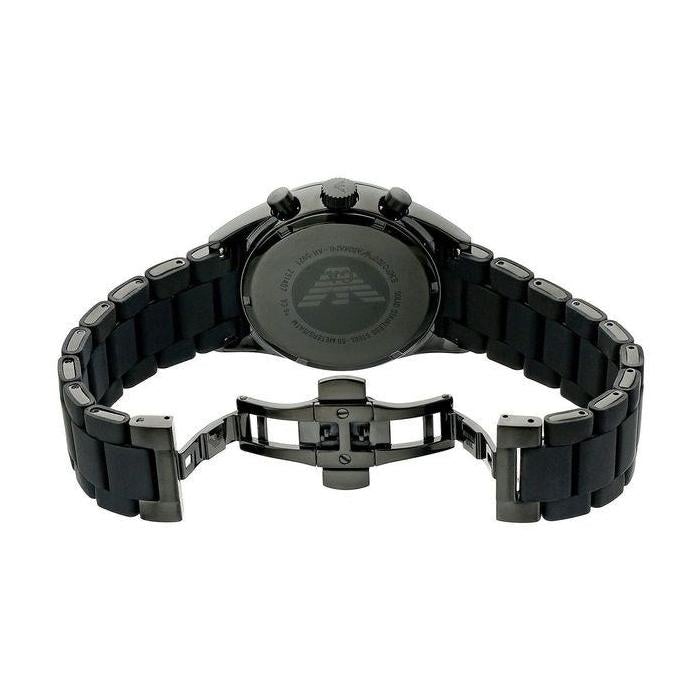 Emporio Armani Ar5921 Men S Black Chronograph Watch Rubber