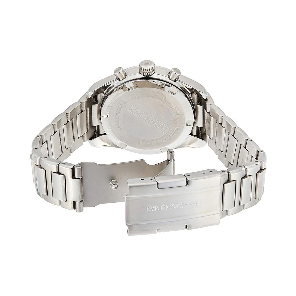 Emporio Armani Ar6013 Men S Sportivo Silver Chronograph Watch Stainless Steel