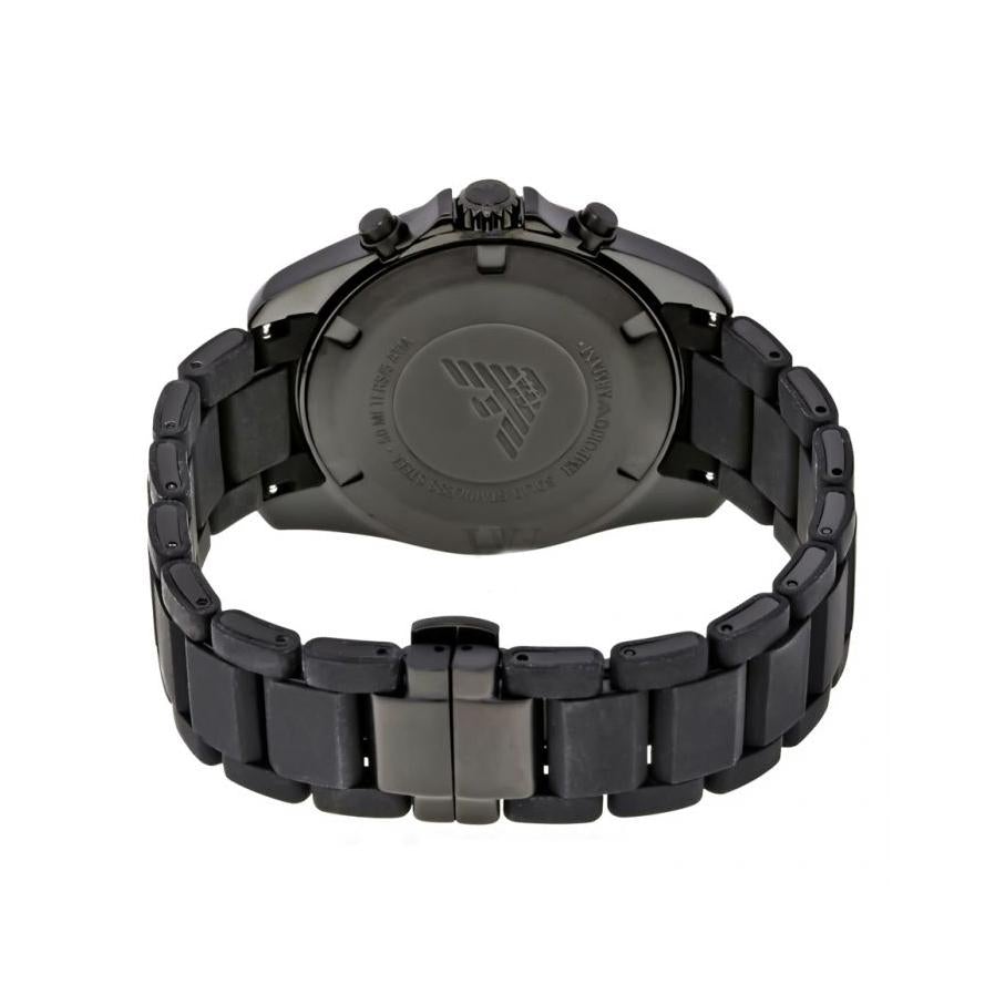 Emporio Armani Ar6121 Men S Black Chronograph Watch Rubber