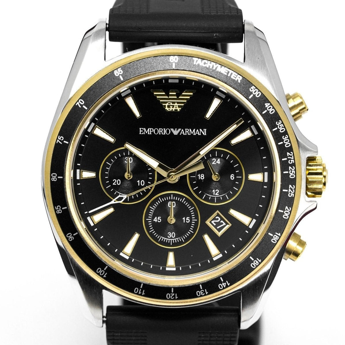 Emporio Armani Ar80003 Men S Sport Chronograph Watch Black Dial