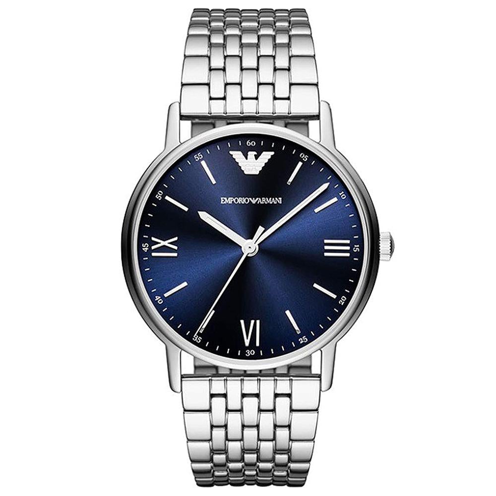 Emporio Armani Ar80010 Men S Navy Blue Watch Stainless Steel