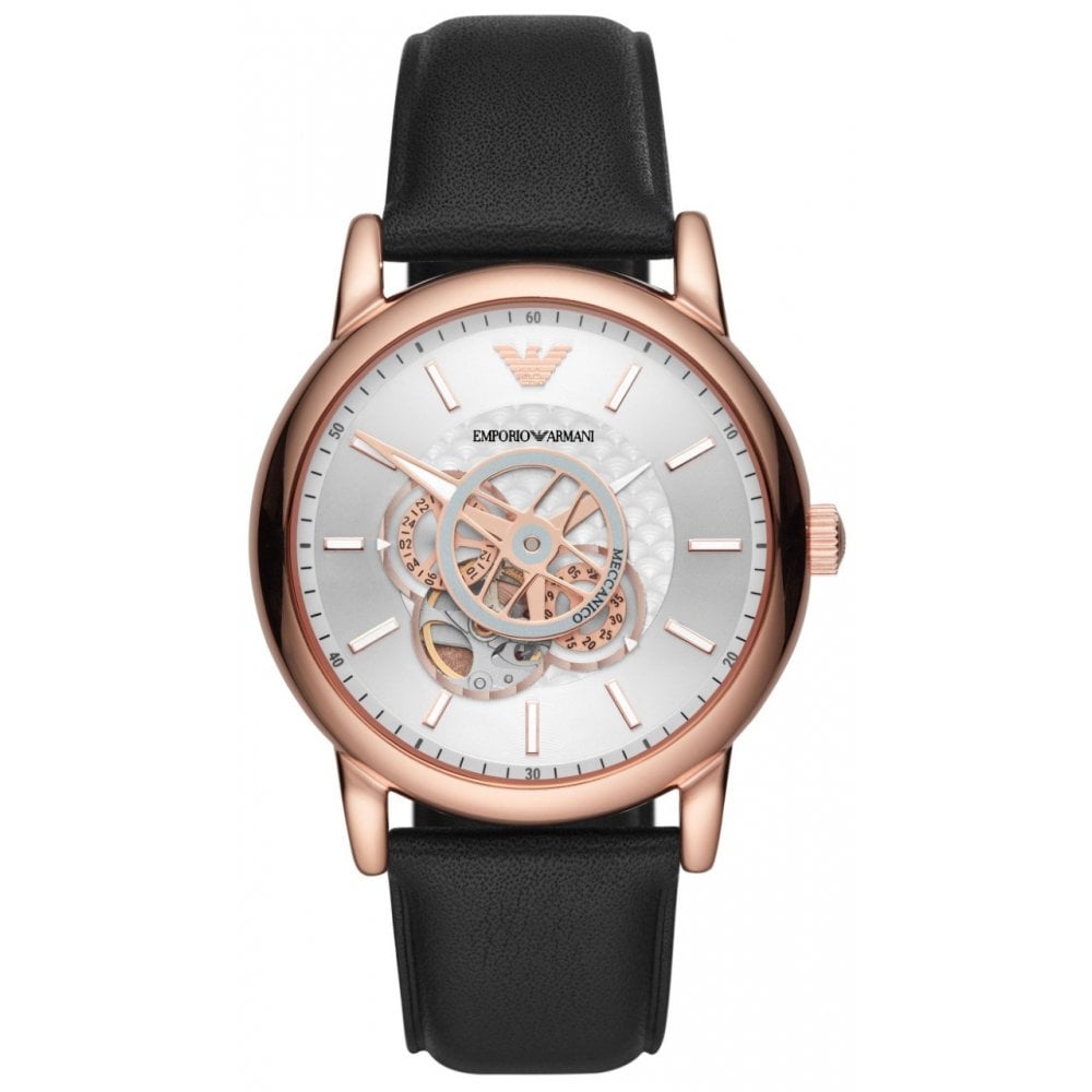 Emporio Armani Ar60013 Mens Meccanico Watch Leather