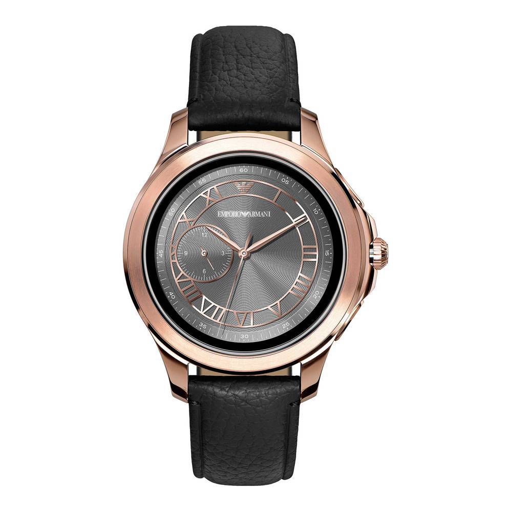 Emporio Armani Art5012 Men S Black Connected Gen 4 Smartwatch Leather
