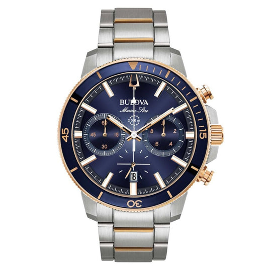 Bulova Men's Marine Star Blue Dial Watch - 98B301