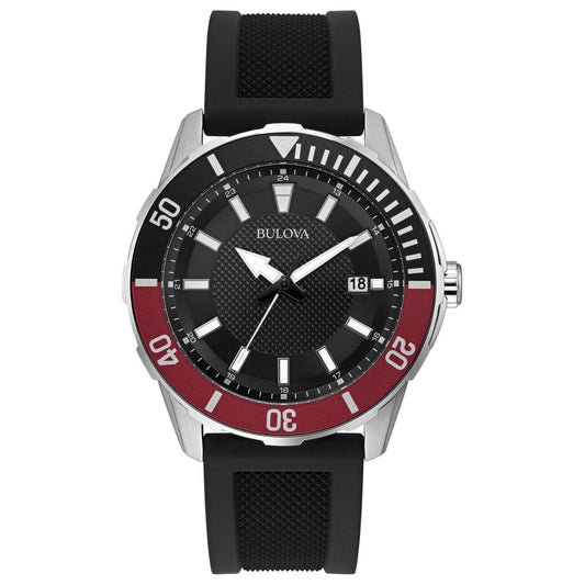 Bulova Men's Classic Sports Black Dial Watch - 98B348