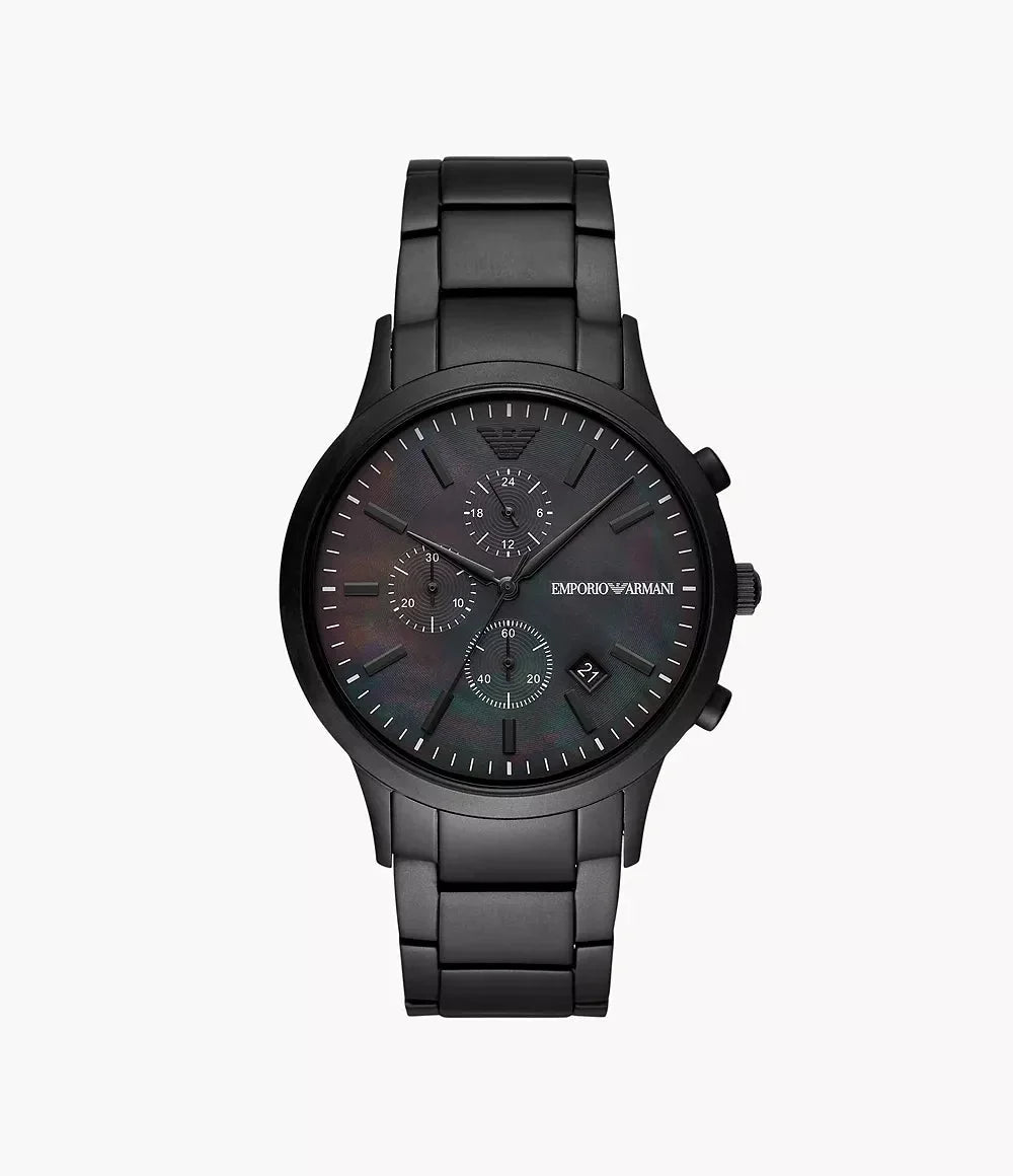 Emporio Armani Mens Ar11275 Silver Tone Stainless Steel Chronograph Watch
