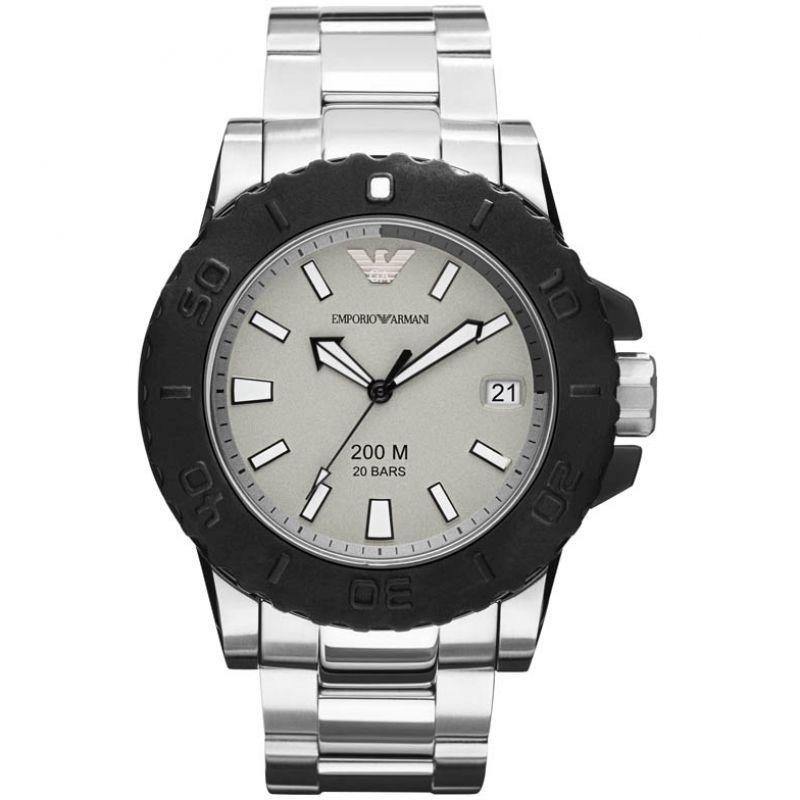 Emporio Armani Ar5970 Men S Sportivo Steel Watch Grey Dial