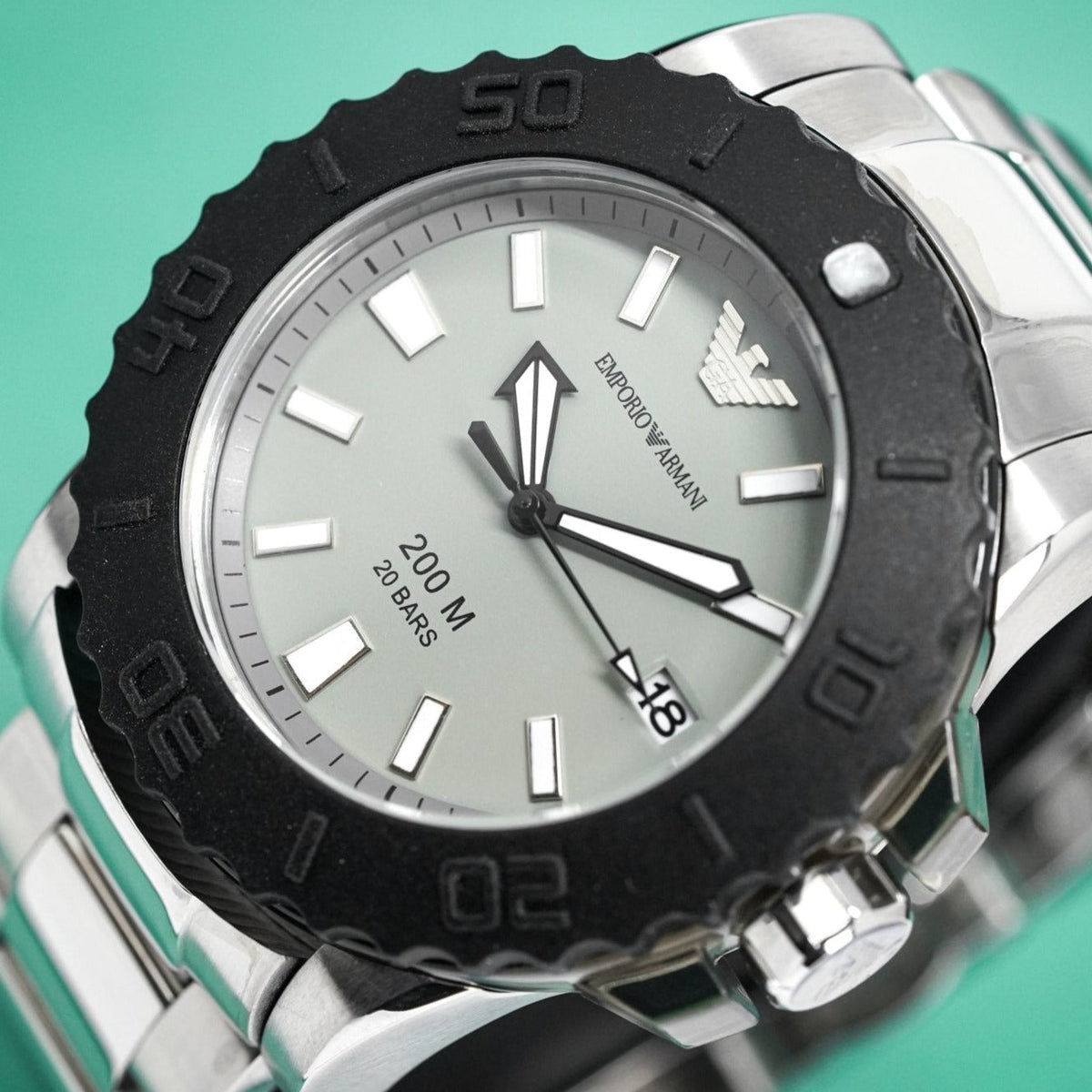 Emporio Armani Ar5970 Men S Sportivo Steel Watch Grey Dial