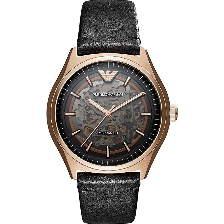 Emporio Armani Ar60004 Men S Rose Gold Watch Leather