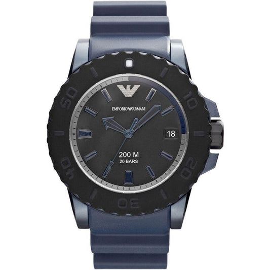 Emporio Armani Ar6100 Men S Sportivo Blue Watch Black Dial