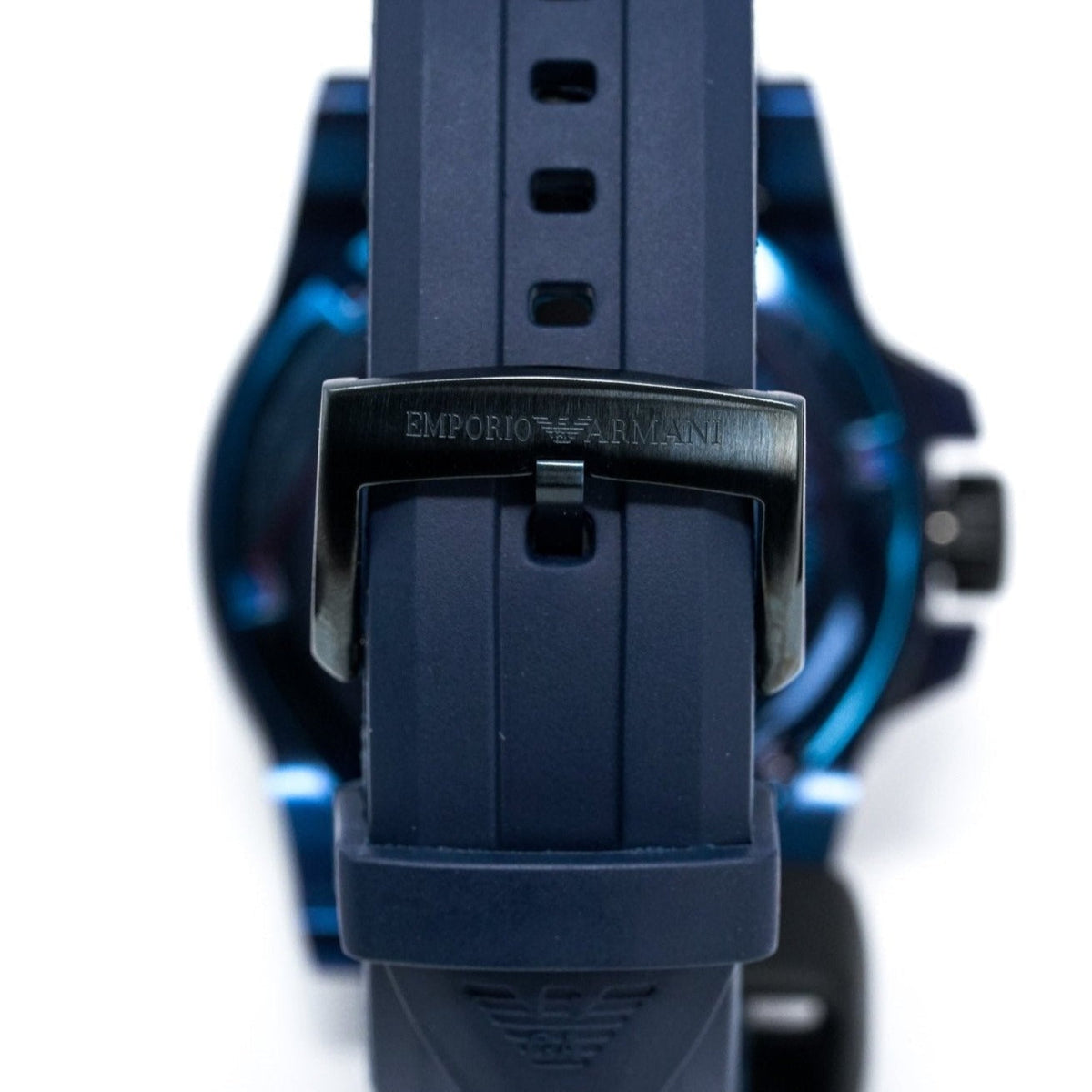 Emporio Armani Ar6100 Men S Sportivo Blue Watch Black Dial