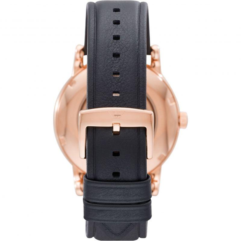 Emporio Armani Ar60031 Men S Automatic Luigi Rose Watch Leather
