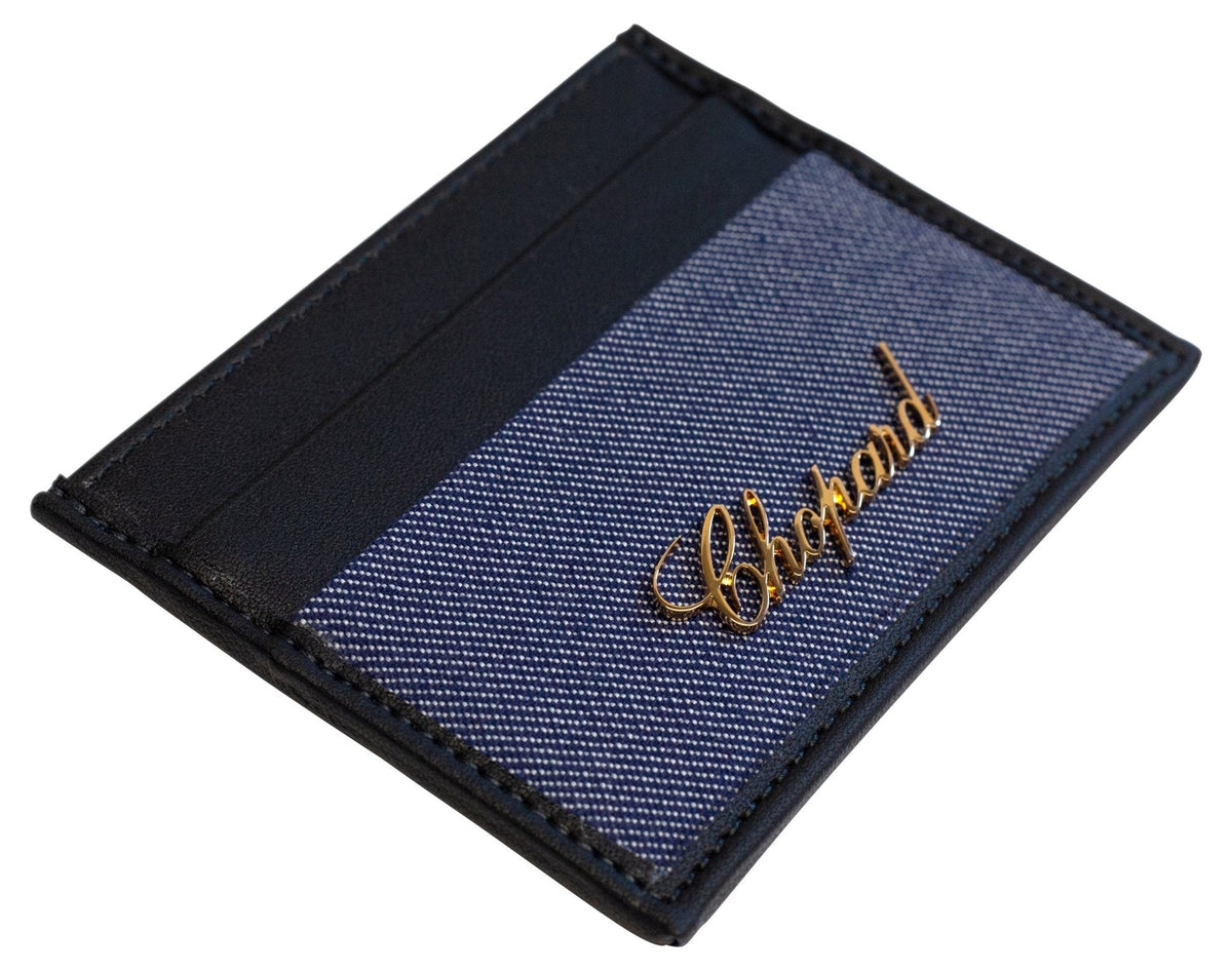 Chopard Classic Black Leather/Denim Unisex Card Holder 95015-0527