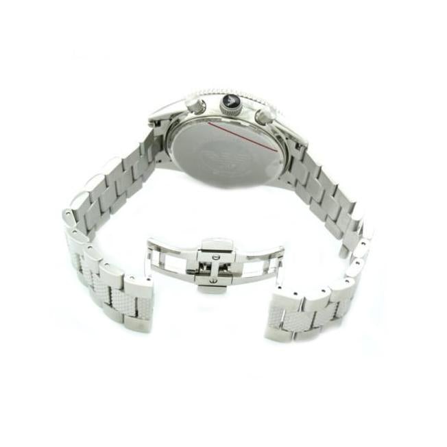 Emporio Armani Ar5855 Men S Silver Chronograph Watch Stainless Steel