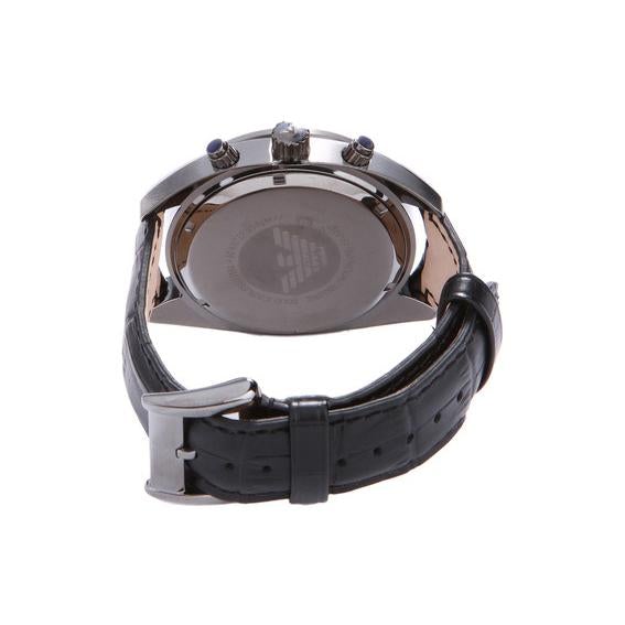 Emporio Armani Ar5917 Men S Sportivo Black Chronograph Watch Leather