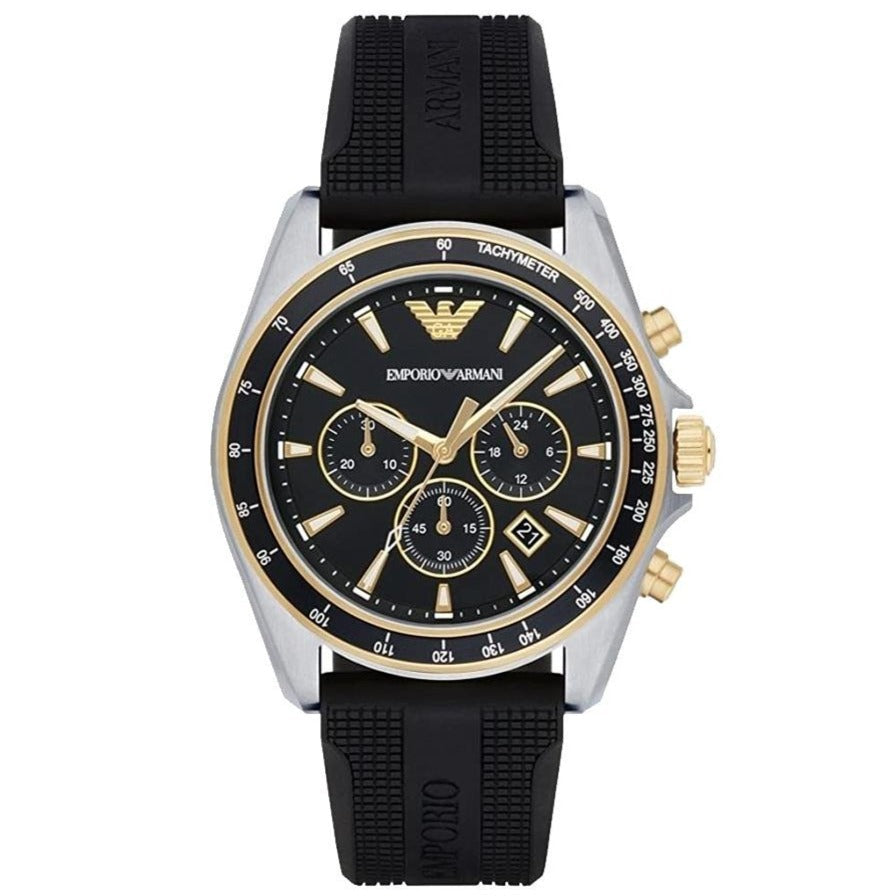 Emporio Armani Ar80003 Men S Sport Chronograph Watch Black Dial