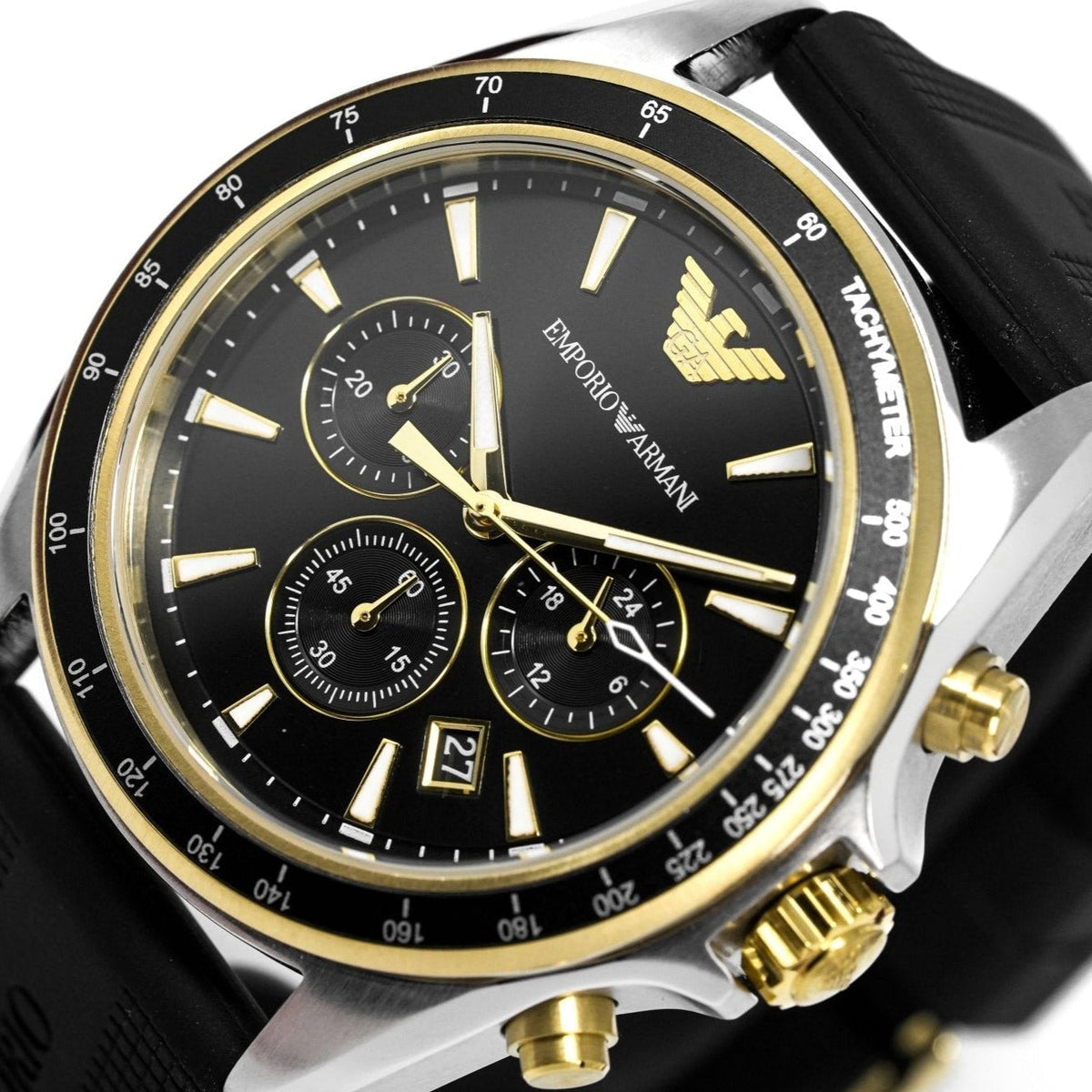 Emporio Armani Ar80003 Men S Sport Chronograph Watch Black Dial