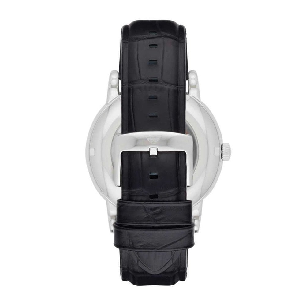 Emporio Armani Mens Meccanico Watch Ar1981 Leather