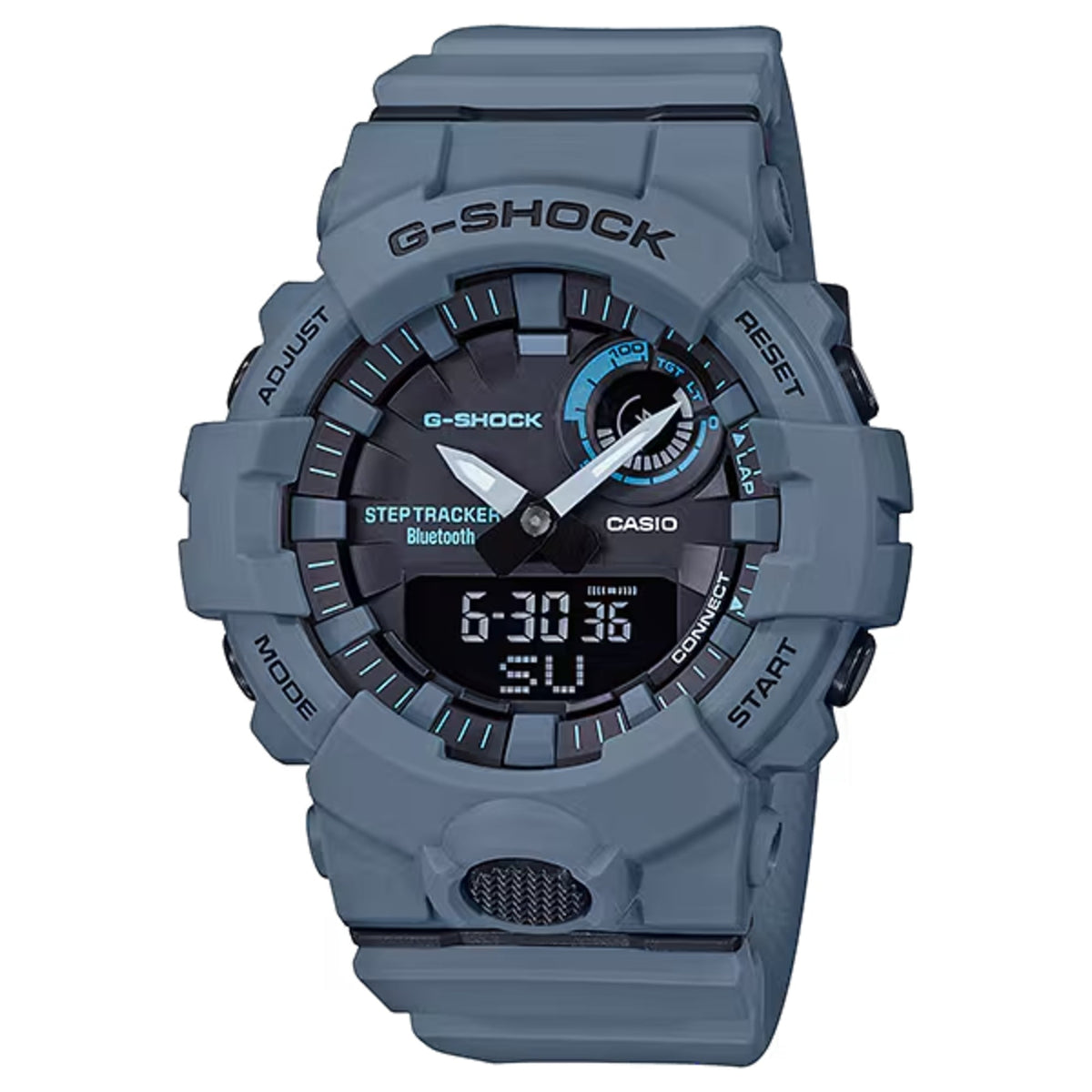 Casio Men's G-Shock Blue Gray Bluetooth Fitness Sports Watch - GBA-800UC-2A