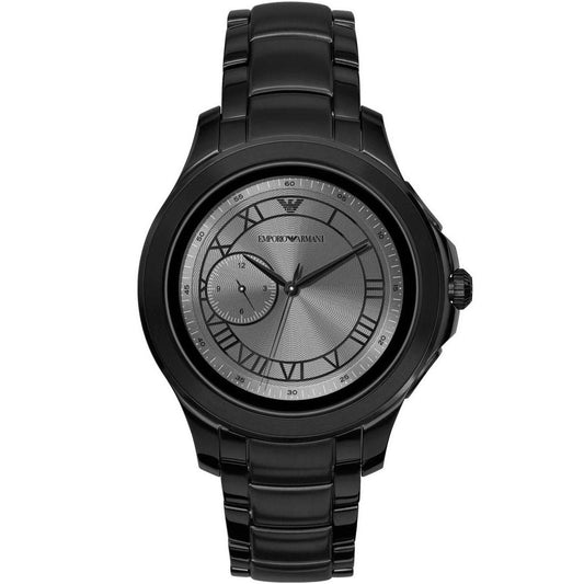 Emporio Armani Art5011 Men S Black Alberto Connected Gen 4 Smartwatch Stainless Steel